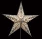 Preview: SUMITA grey /Silberglitter - Foldable glowing star, paper poinsettia with 5 points, 60 cm - Kopie